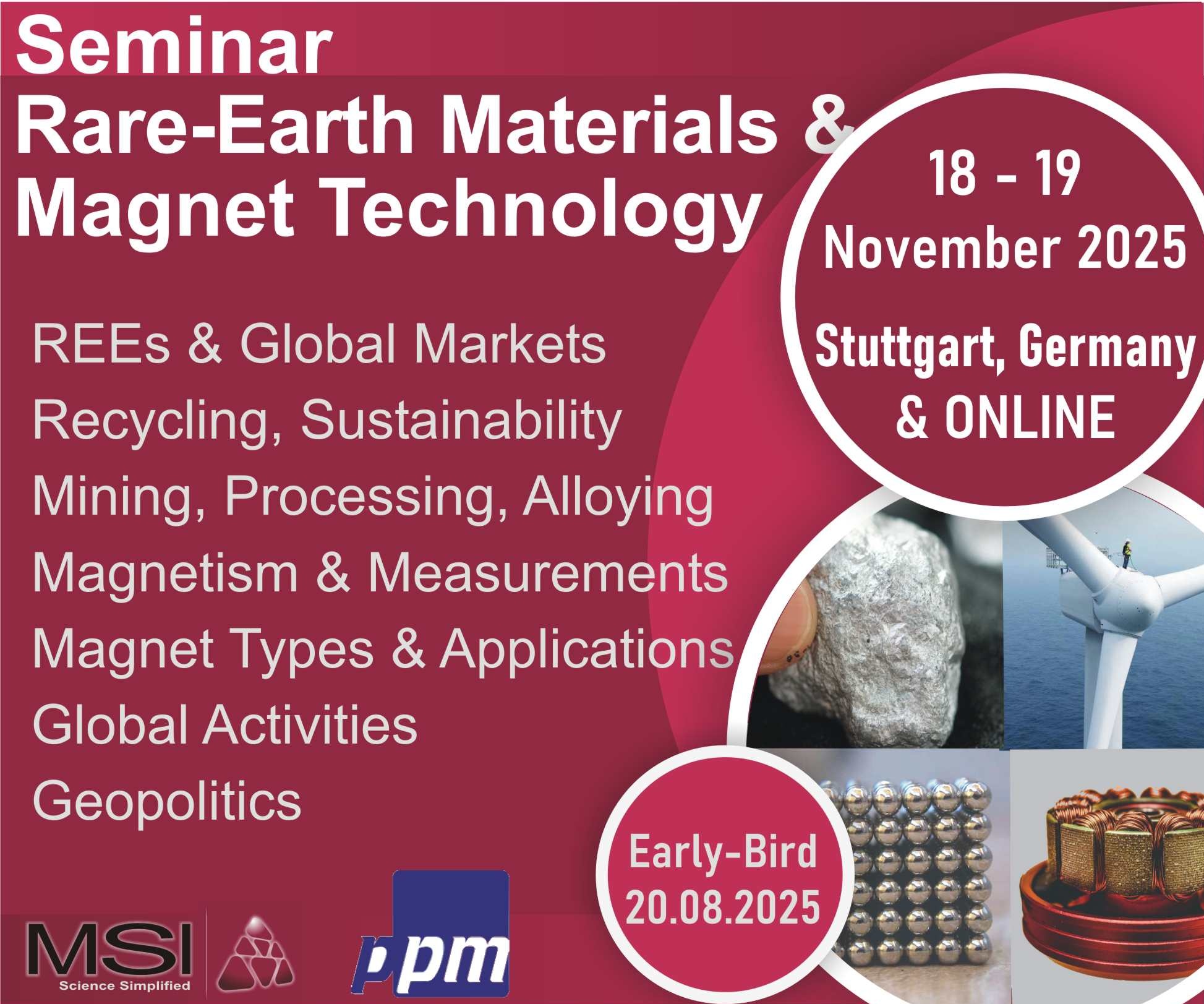 REIA Partner Event: MSIT Seminar on Rare-Earth Materials & Magnet Technology
