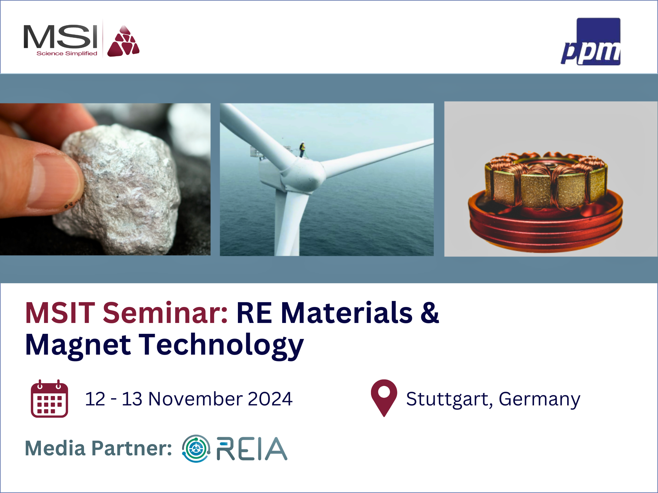 REIA Partner Event: MSIT Seminar on Rare-Earth Materials & Magnet Technology